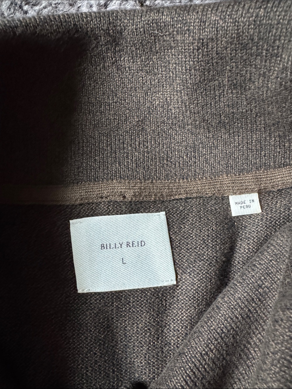 Billy Reid Shawl Collar Long Sleeve Sweater - Picture 3 of 3
